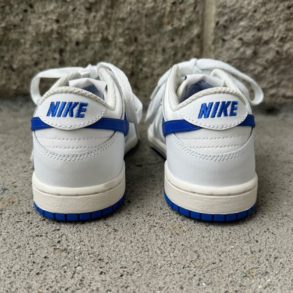 NIKE Dunk Low Retro Sneakers 1.5 33 EU White Blue Running Shoes EUC Kids Shoe - Picture 7 of 12